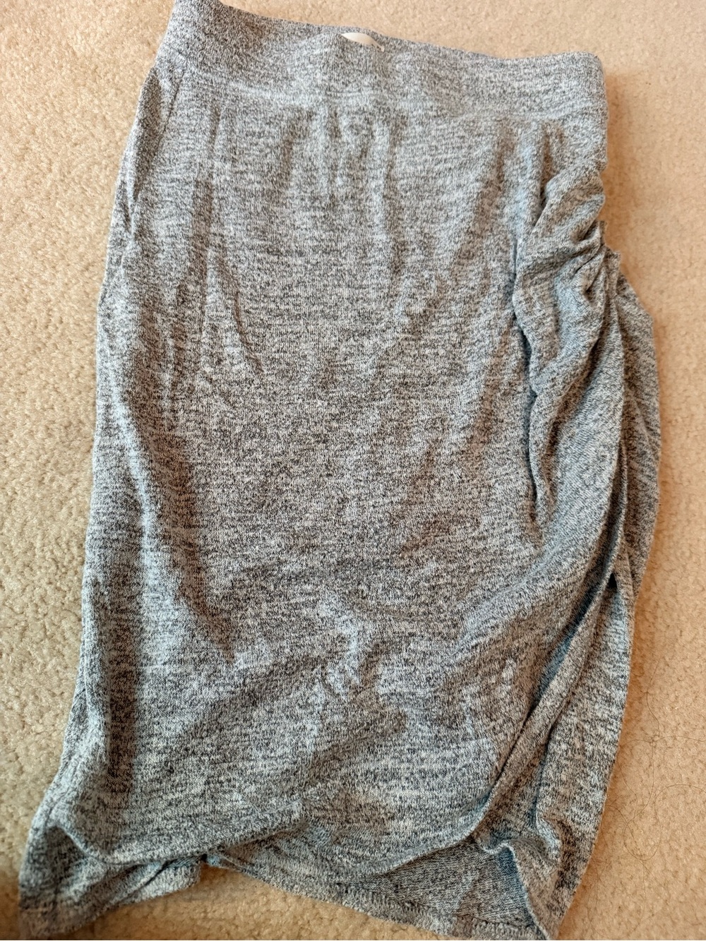 Aritzia - Wilfred Free - Womens Gray Knit Ruched Wrap Pencil Skirt
